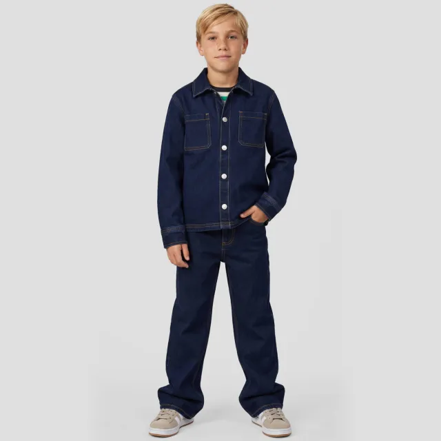 Me & My Monkey denim overshirt - donkerblauw, foto 2
