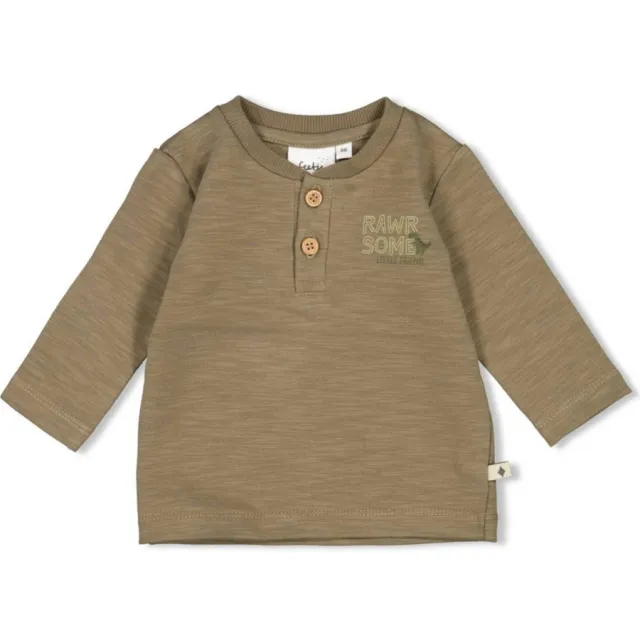 Feetje Rawrsome longsleeve olijfgroen