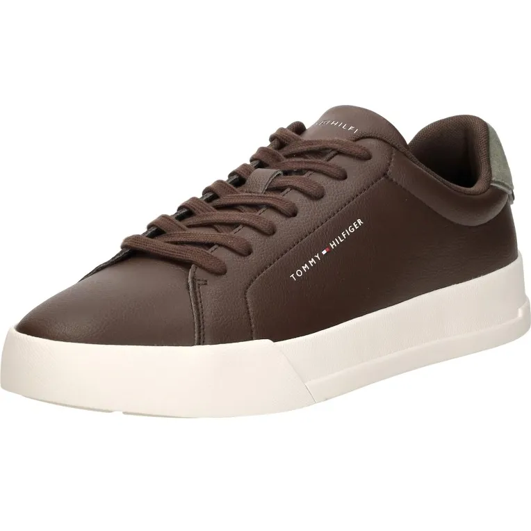 Tommy Hilfiger TH Court sneaker bruin, foto 3