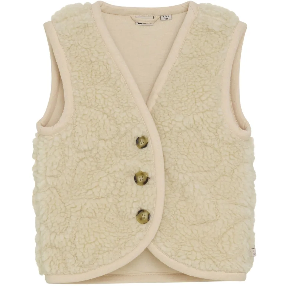 Daily7 teddy gilet ecru, foto 2
