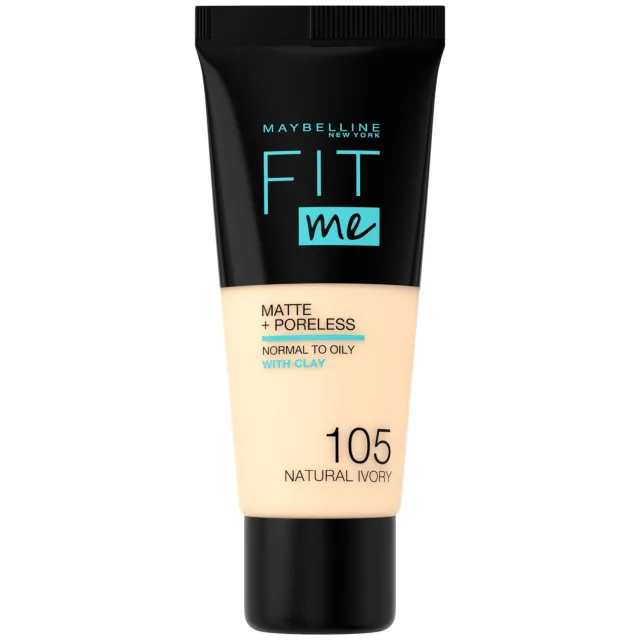 Maybelline New York Fit me Matte + Poreless liquid foundation - 105 Natural Ivory Beige