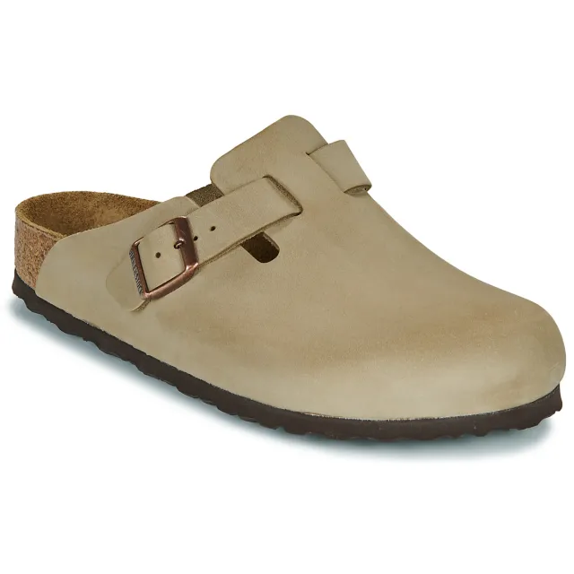 Birkenstock Klompen BIRKENSTOCK Boston SFB LEOI Tabacco Brown Bruin