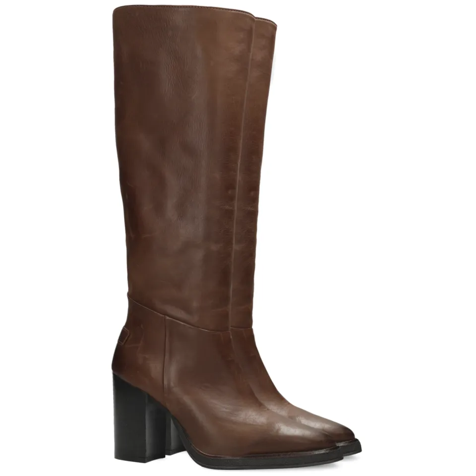 Shabbies Amsterdam Grunch Tube hoge laars bruin Brown