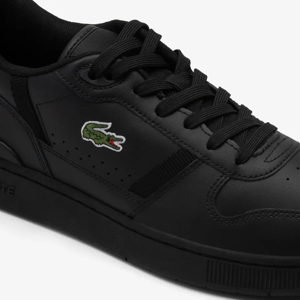 Lacoste T-Clip leren sneakers met logo - zwart, foto 6