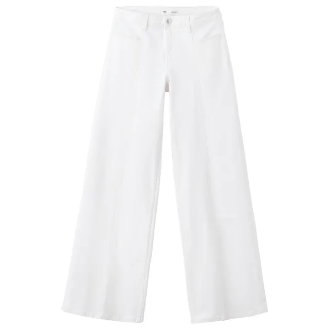 Mango TEEN wide leg jeans - naturel wit
