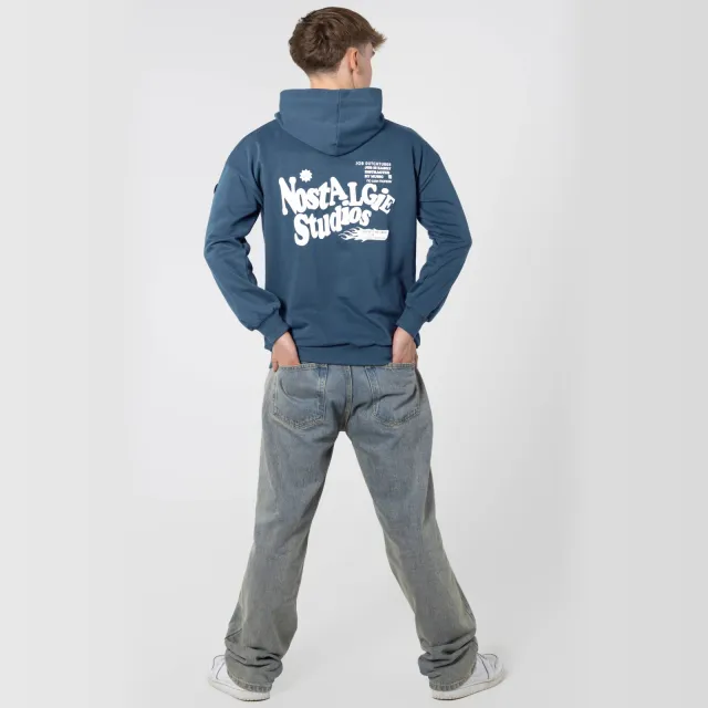 No Way Monday X Job Dutchtuber oversized hoodie met backprint - blauw, foto 2