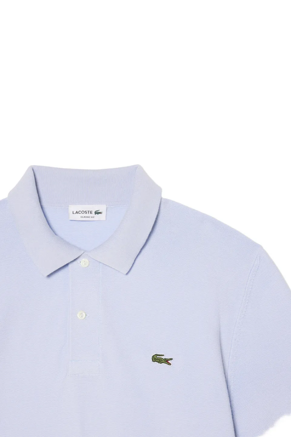 Lacoste gebreide regular polo lichtblauw, foto 3