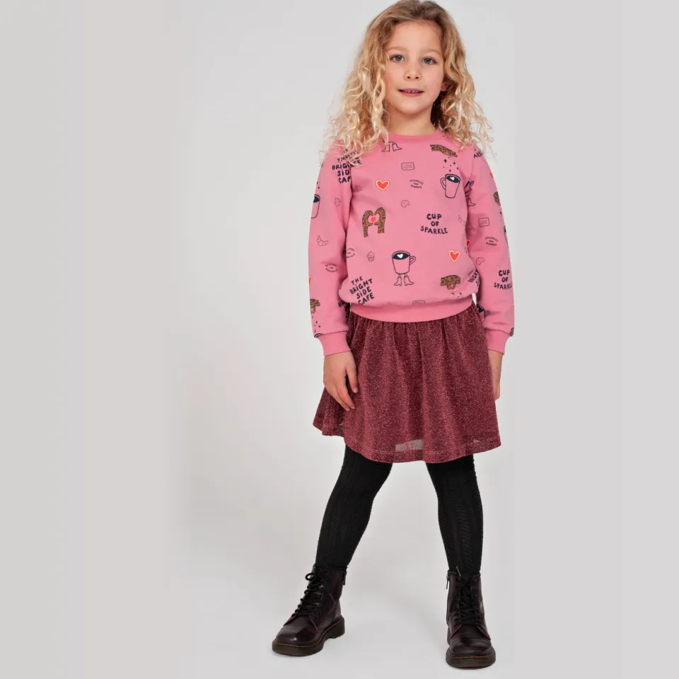 Jubel rok met glitters roze/rood, foto 3