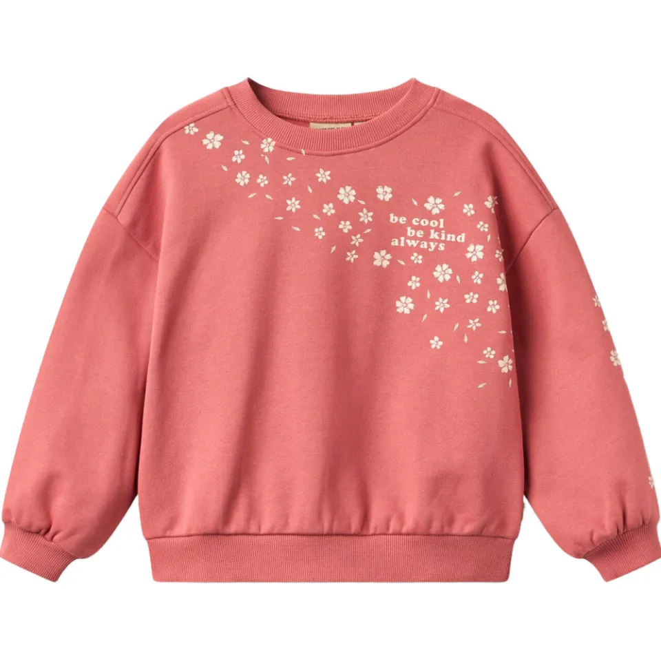 Wheat oversized gebloemde sweater - koraalrood, foto 2