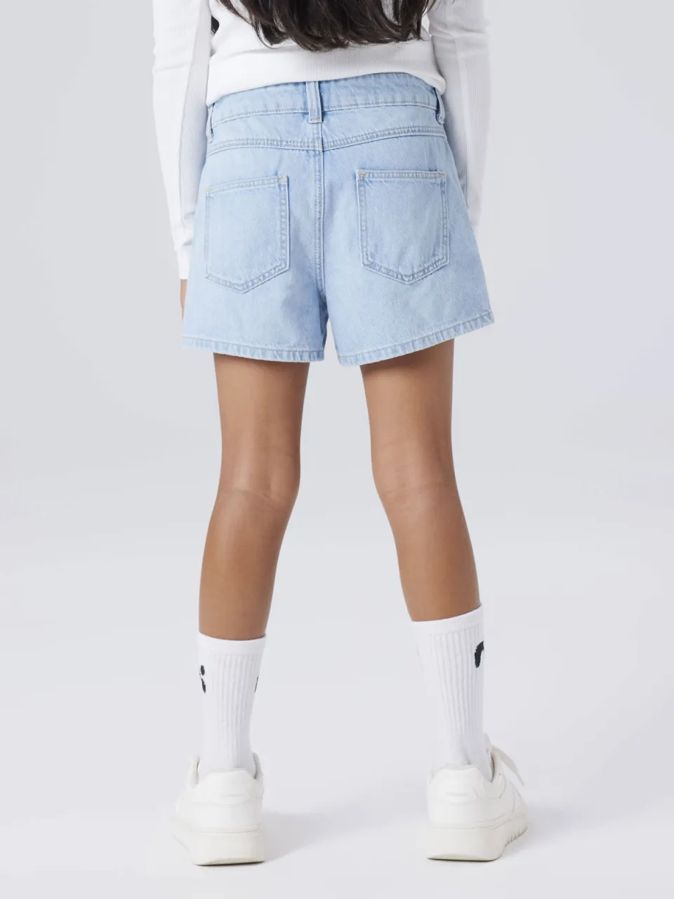 NAME IT mom jeansshort lichtblauw light blue denim, foto 6