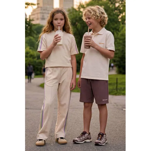 Nik & Nik wide leg casual broek beige, foto 3