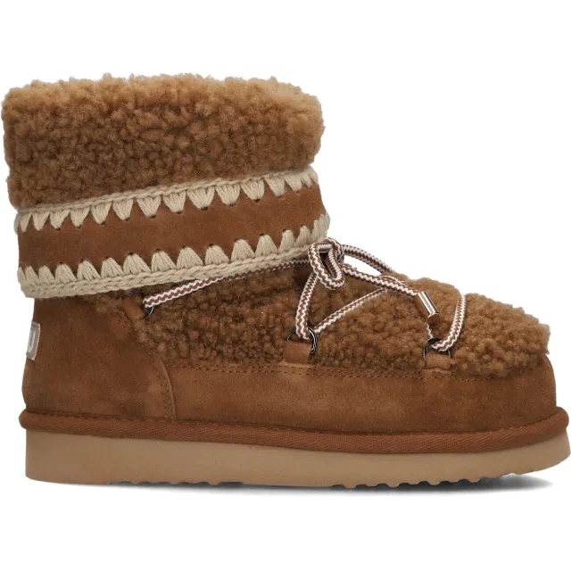 Mou Dames Boots Eskimo 18 Curly Sheepskin - Bruin