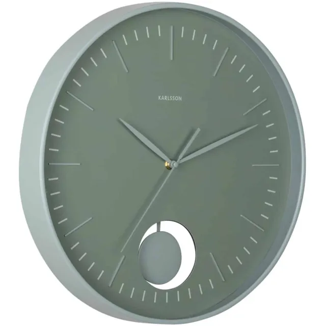 Karlsson Grato Pendulum wandklok jungle groen jungle groen/jadegrijs