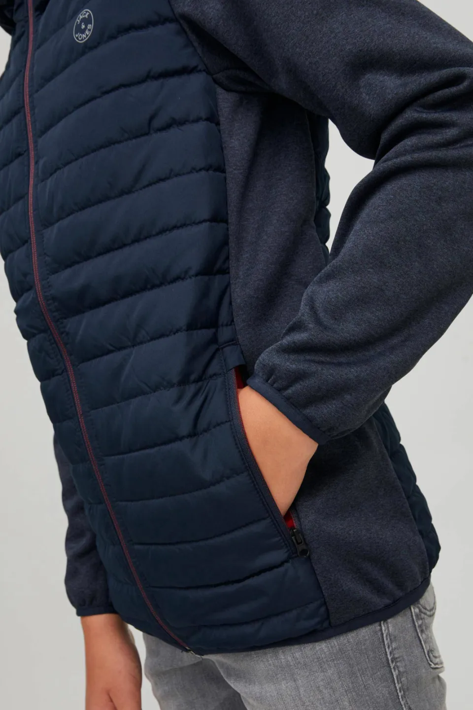 Jack & Jones JJEMULTI gewatteerde tussenjas donkerblauw navy blazer-set-in sleeves, foto 7