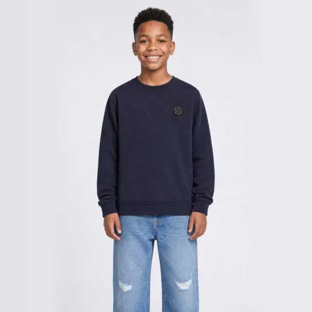 Petrol Industries sweater met logo - donkerblauw