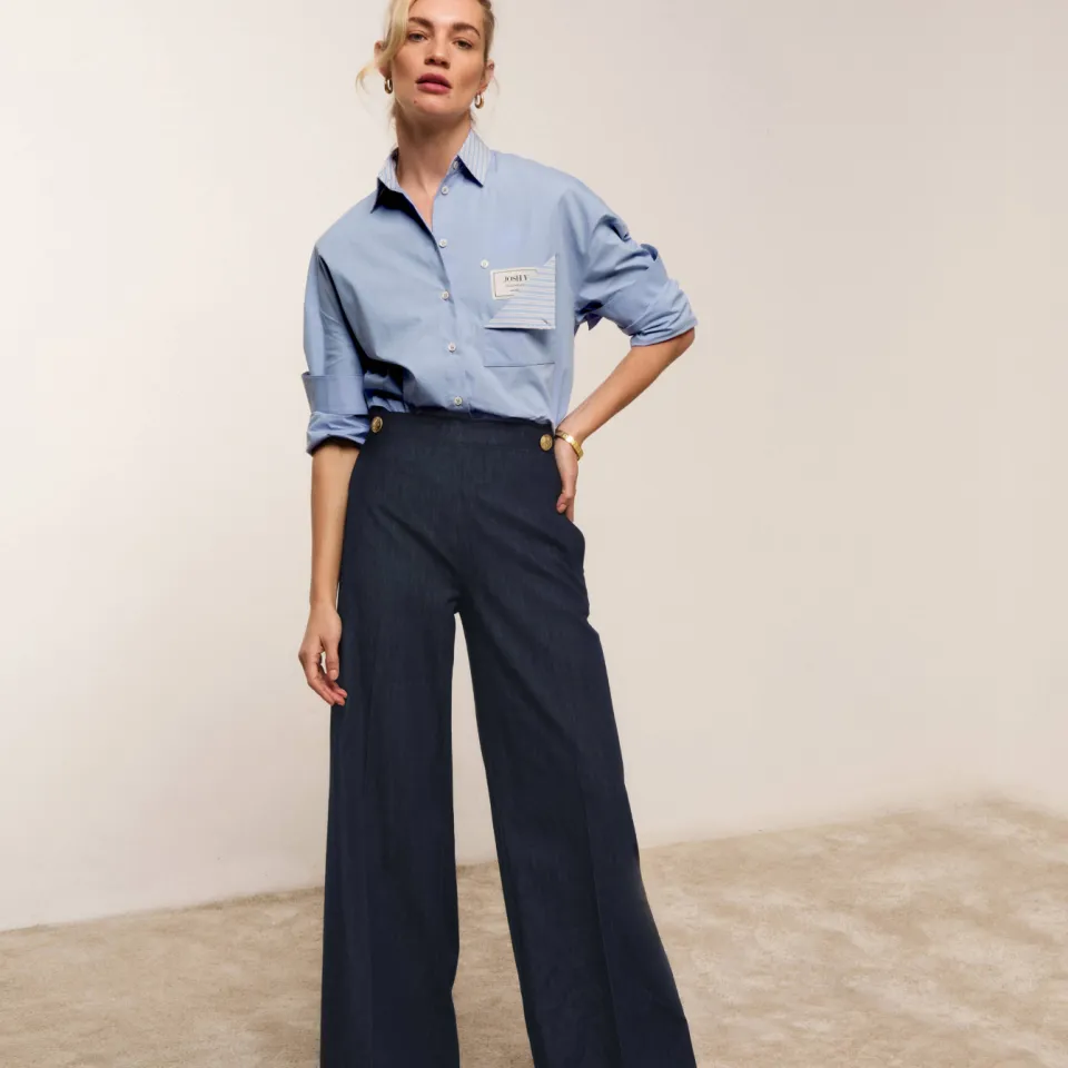 Josh-V Romulo blouse lichtblauw