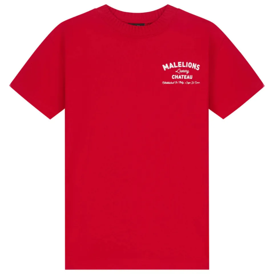 Malelions T-shirt met backprint rood, foto 3