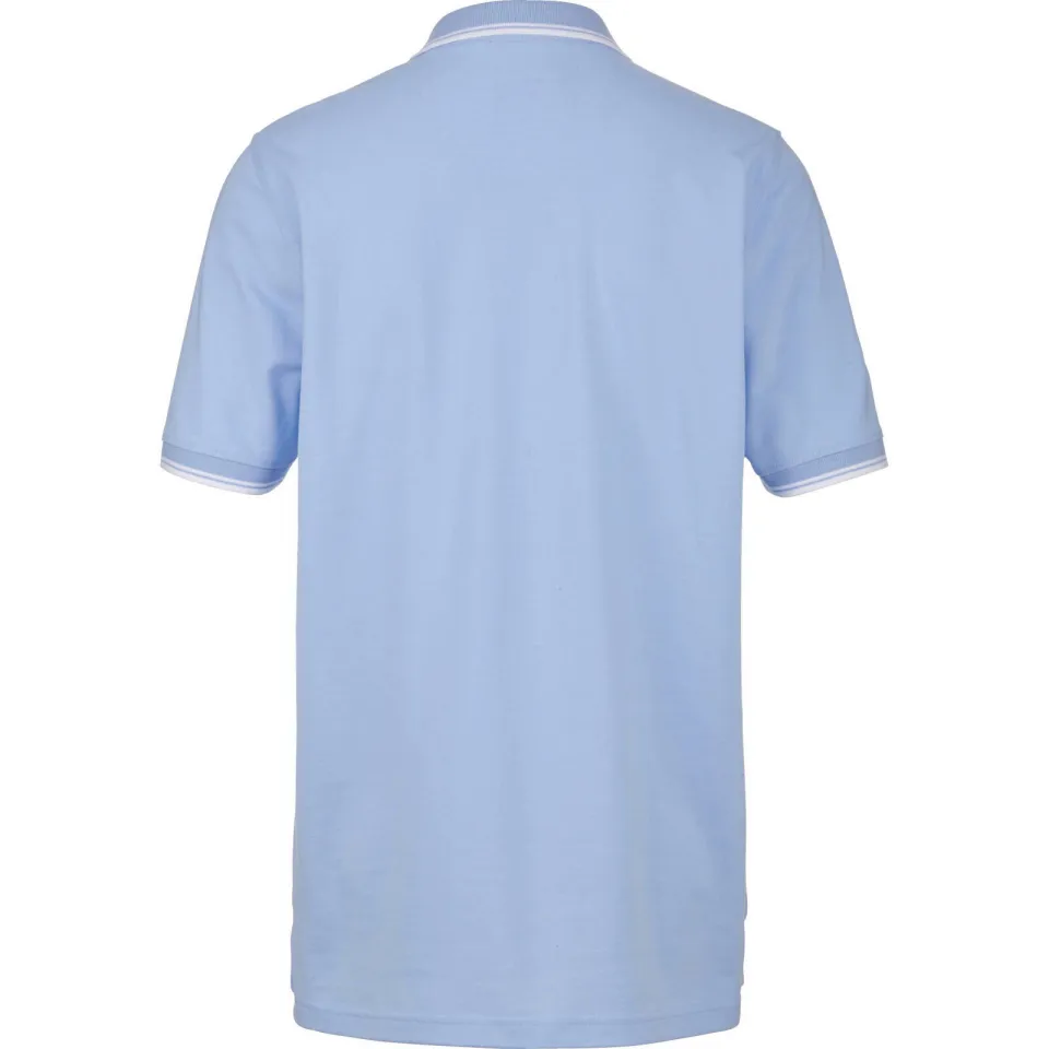 Babista regular fit polo met contrastbies Plus Size - lichtblauw, foto 3
