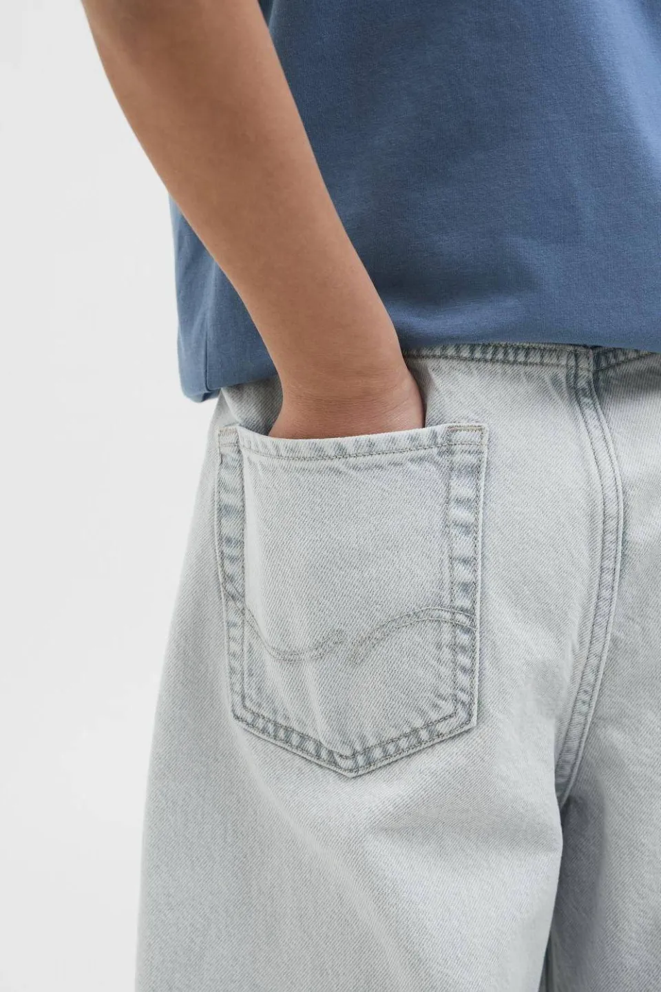 Jack & Jones JUNIOR high waist extra baggy fit jeans light blue denim, foto 4