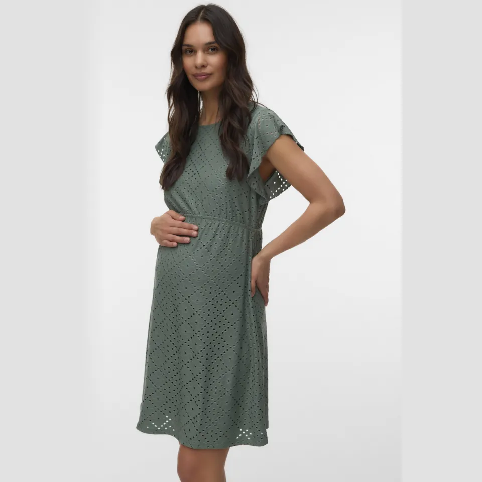 Vero Moda MATERNITY zwangerschapsjurk groen, foto 2