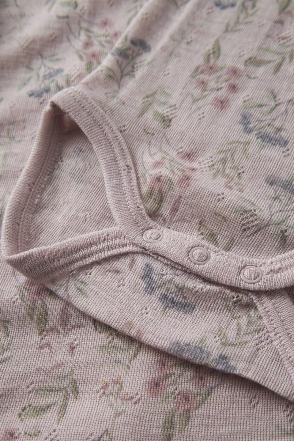 NAME IT BABY gebloemde romper met wol lila, foto 5