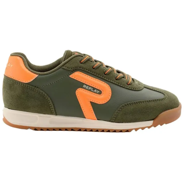 Replay Yard JR 4 Boy sneakers - khaki/oranje Kaki/oranje