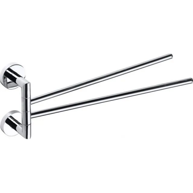 Sapho Dubbele Handdoekhouder Sapho X-Round Draaibaar 45 cm Chroom
