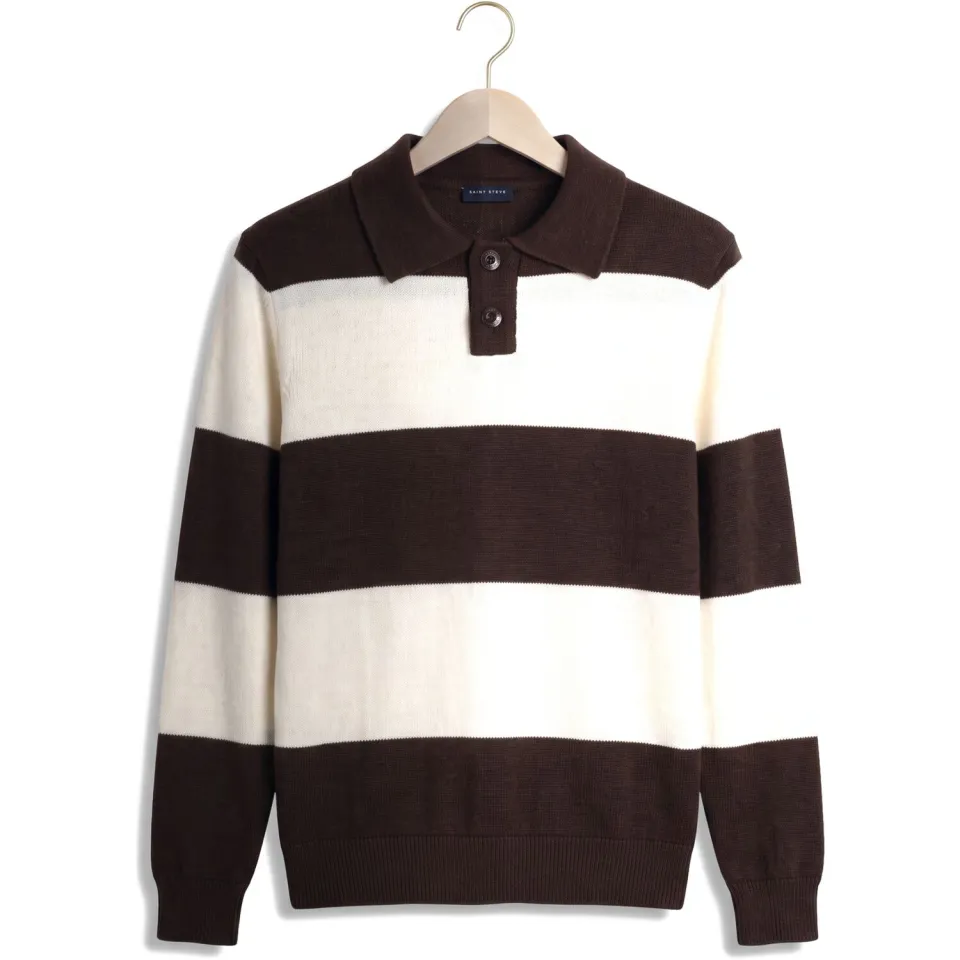 Saint Steve Heren Polo's & T-shirts Harry - Bruin, foto 2