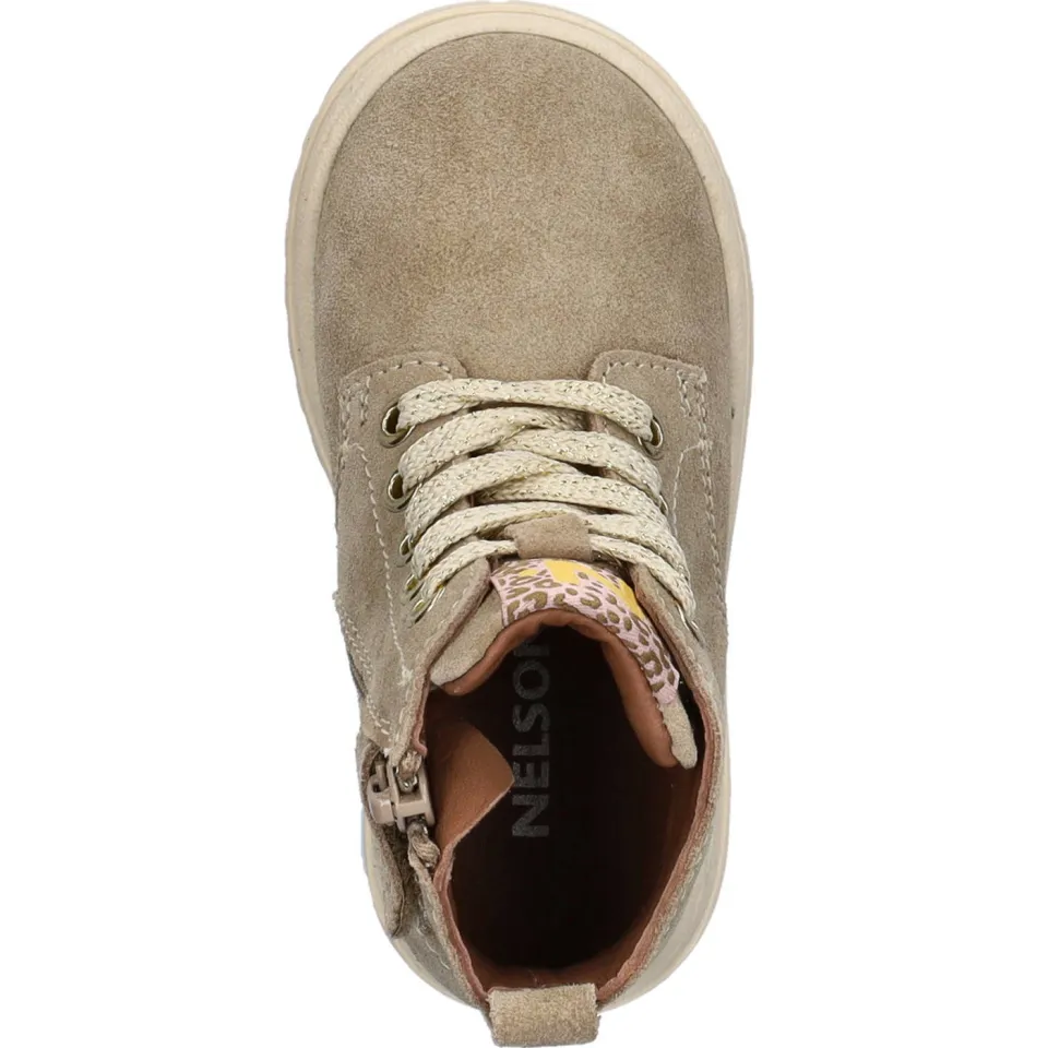Nelson Kids suède veterboots taupe, foto 4
