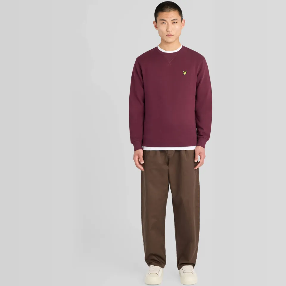 Lyle & Scott regular fit sweater - donkerrood, foto 3
