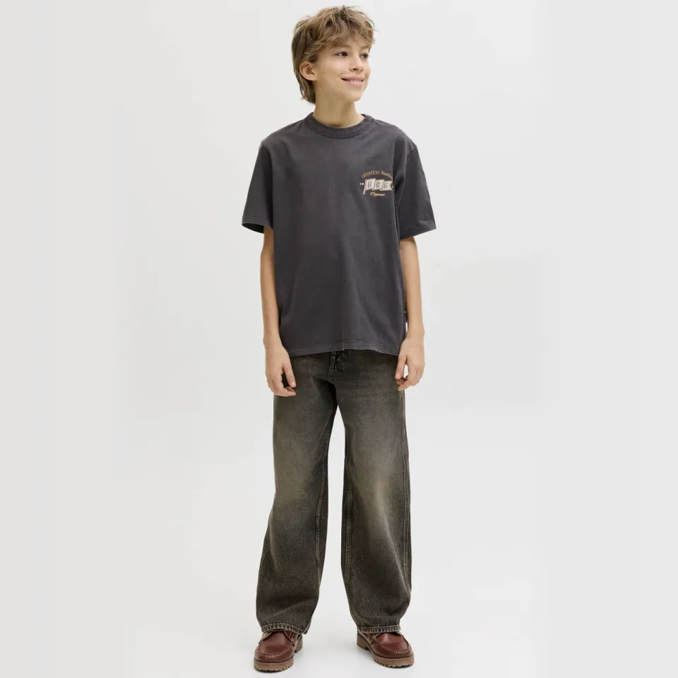 Jack & Jones T-shirt donkergrijs zwart, foto 4