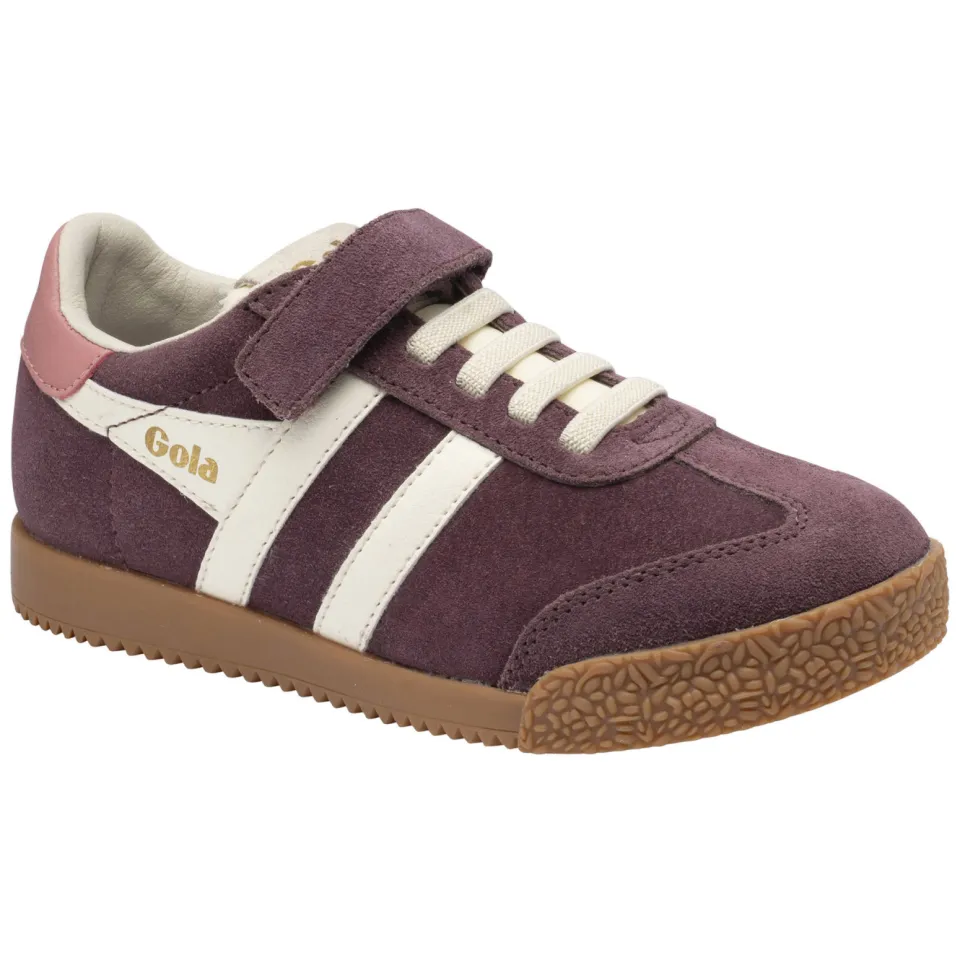 Gola Elan leren sneakers - aubergine/wit/roze, foto 2