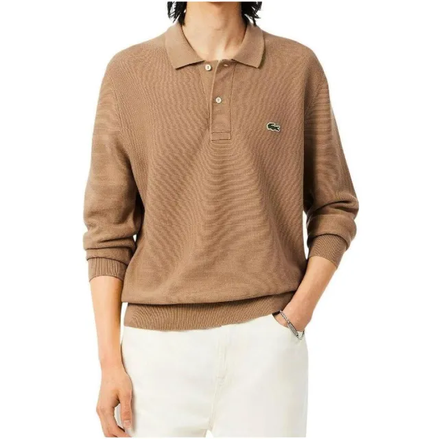 Polo Shirt Lange Mouw Lacoste AH9904 SIX bruin, foto 2