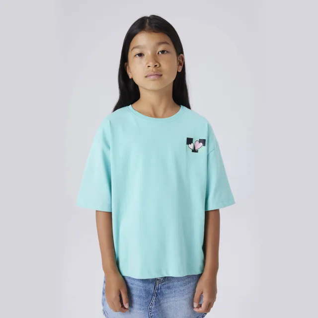 NAME IT T-shirt met backprint mintgroen
