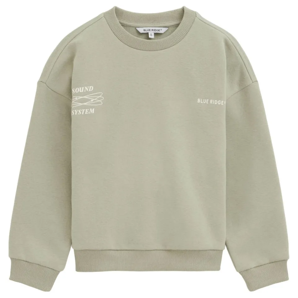 WE Fashion Blue Ridge sweater met backprint - lichtgroen, foto 2