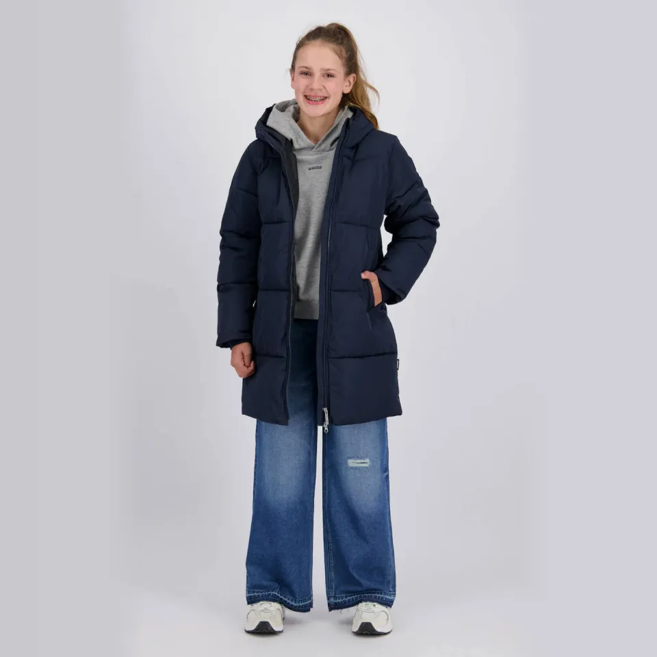 Raizzed gewatteerde winterjas donkerblauw
