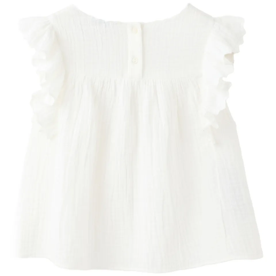 Mango blousetop met borduursels ecru, foto 3