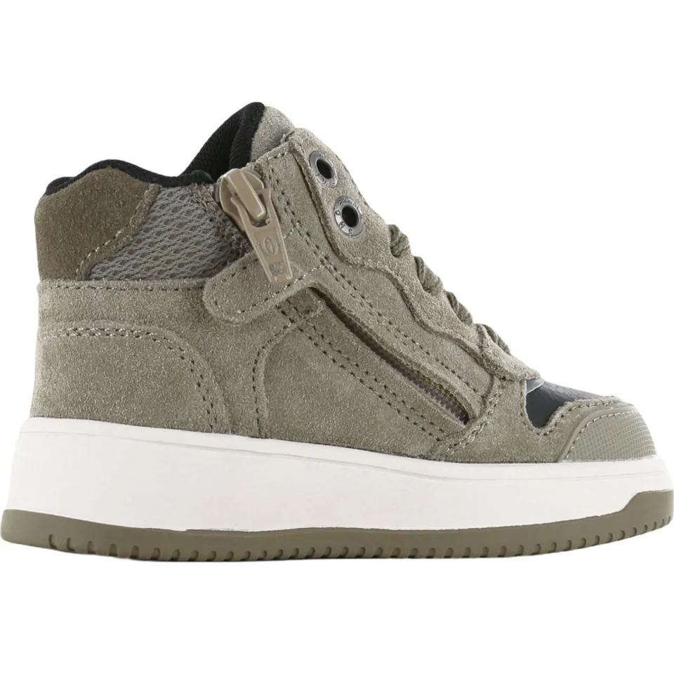Shoesme suède sneakers - taupe/zwart
