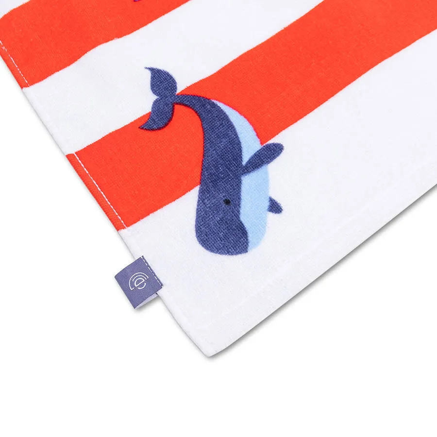 Swim Essentials kinderstrandlaken rood wit, foto 4