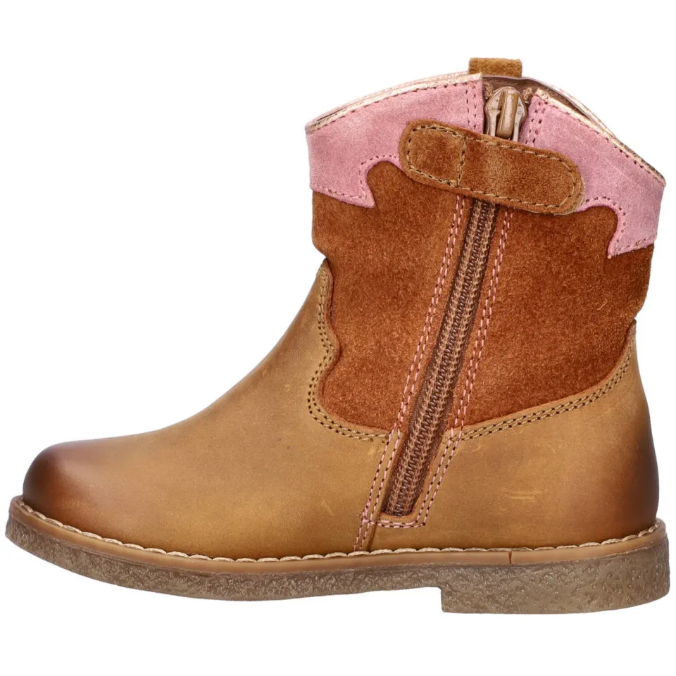 Nelson Kids leren laarzen - cognac/roze, foto 4