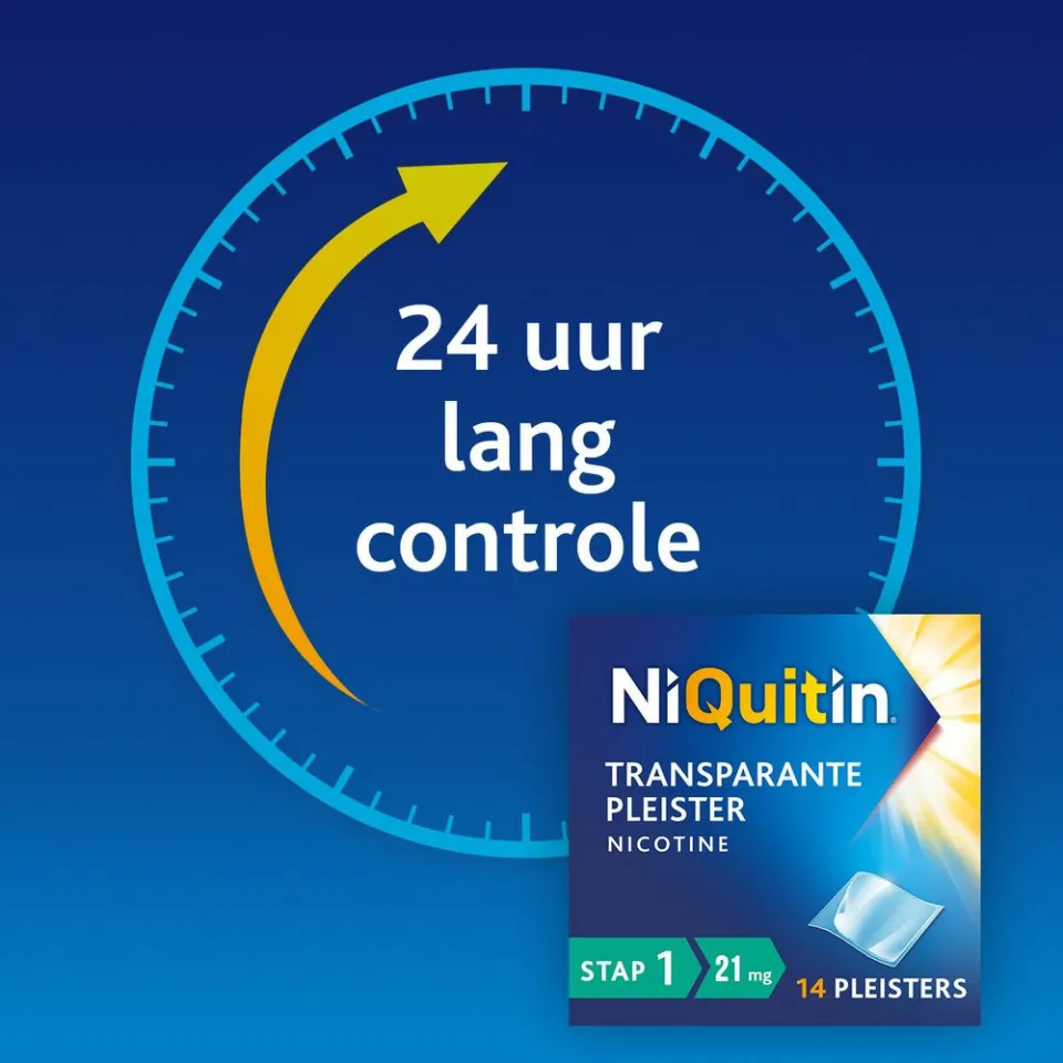 Niquitin Clear Nicotinepleisters 21 mg Stap 1 14 stuks, foto 2