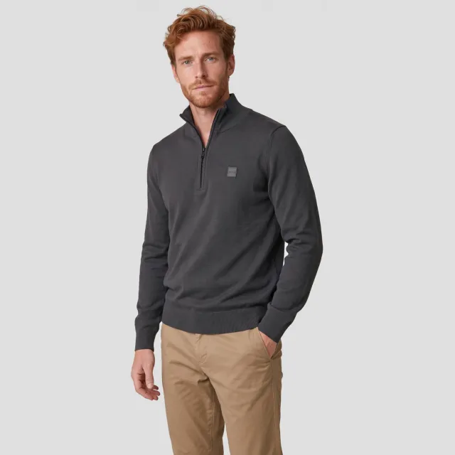 Boss katoenen gebreide trui - dark blue
