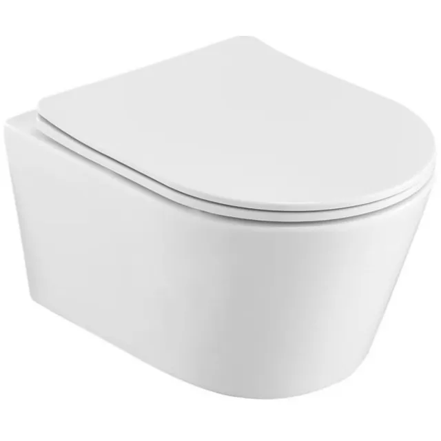 Sanilux Wandcloset Sanilux Easy Flush Rimfree Compact Met Slim Flatline Softclose Zitting Wit