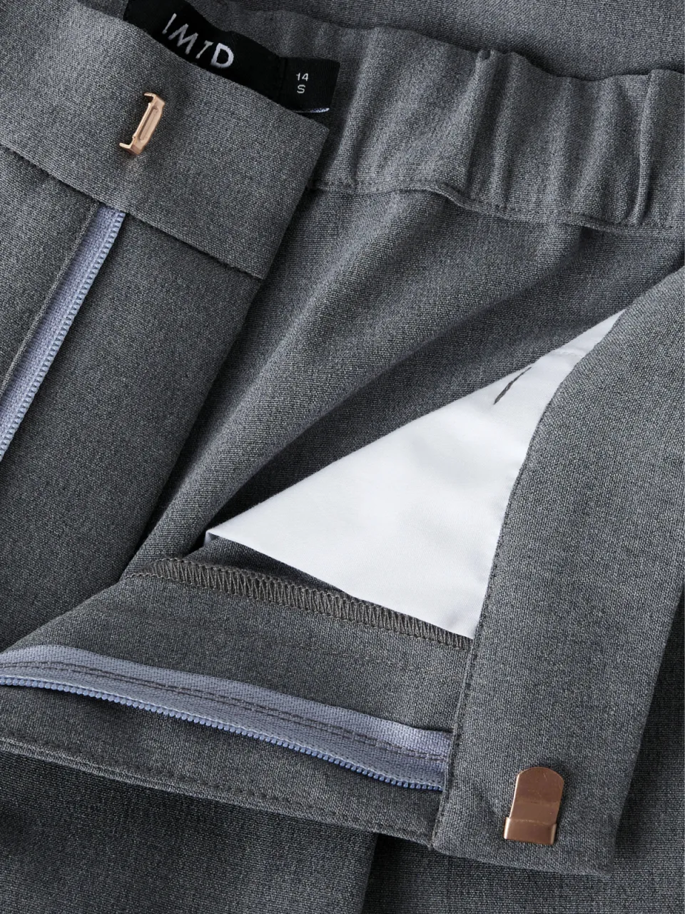LMTD wide leg broek grijs, foto 4