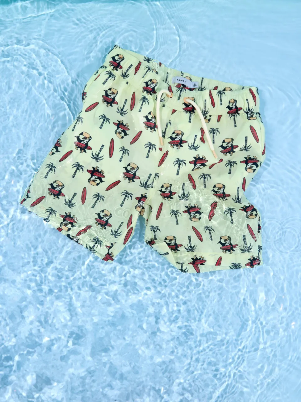 NAME IT KIDS zwemshort limegroen limegroen/multicolor, foto 4