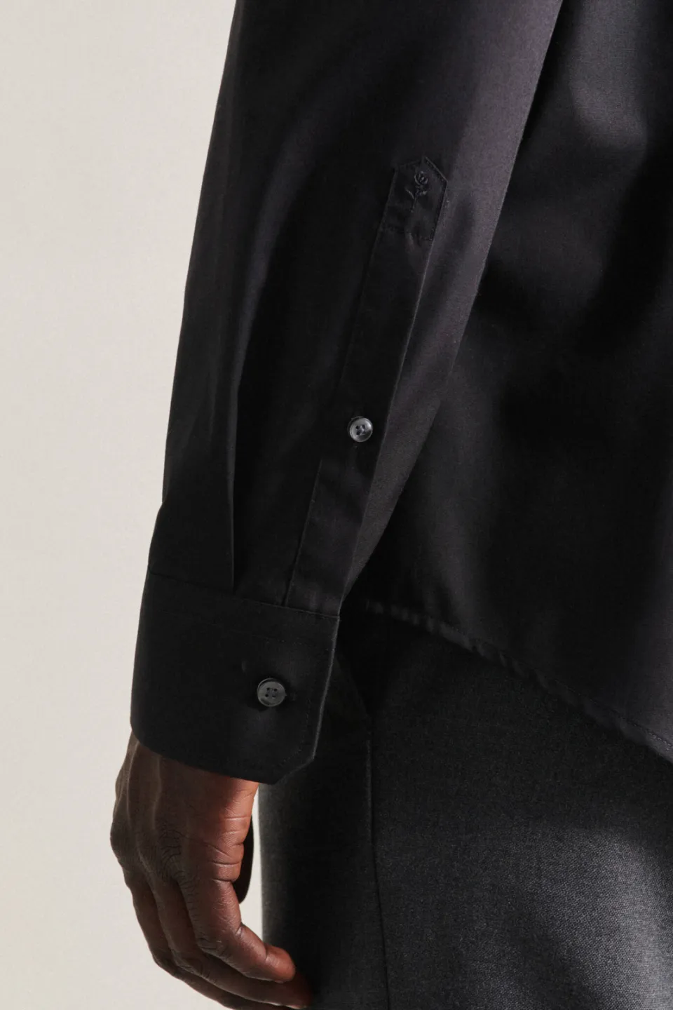Seidensticker slim fit overhemd zwart, foto 7