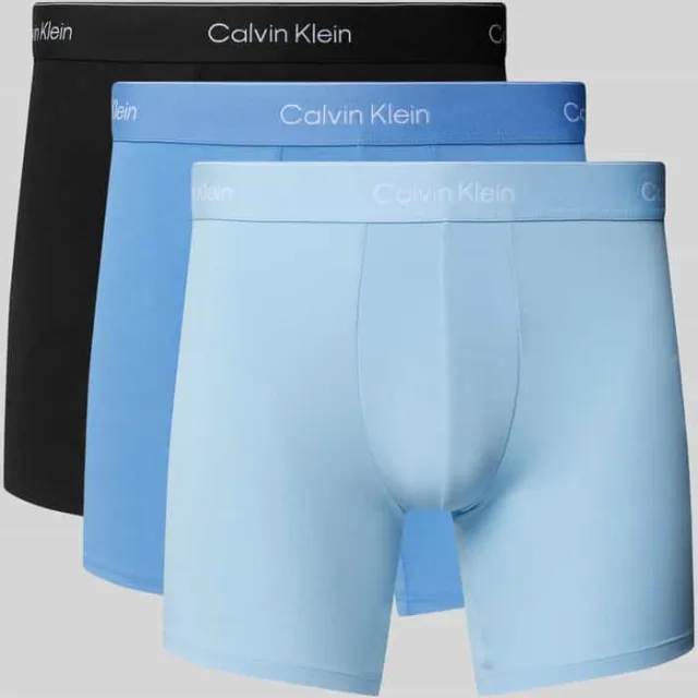 Calvin Klein Broek & boxershort met elastische label in band in set van 3 Blauw