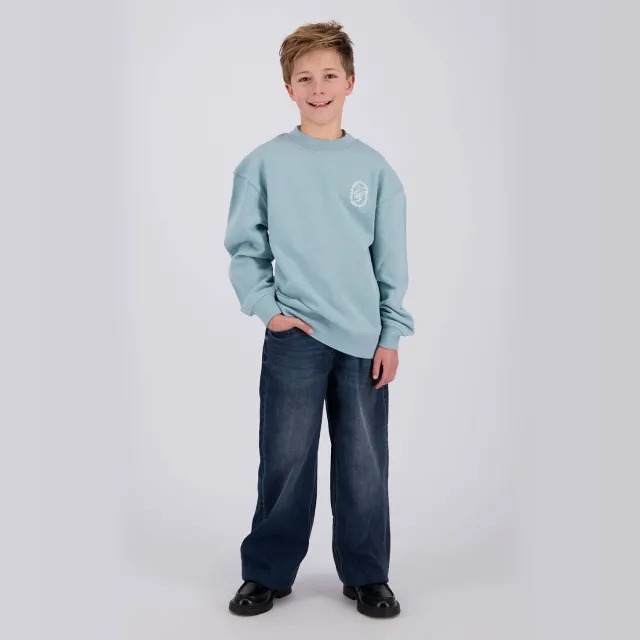 Vingino sweater met print - grijsblauw