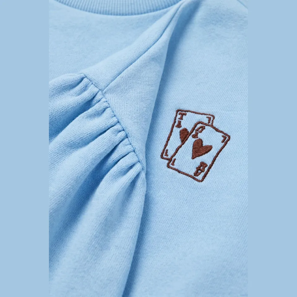 Tumble 'n Dry sweater met borduursels en backprint - blauw, foto 7