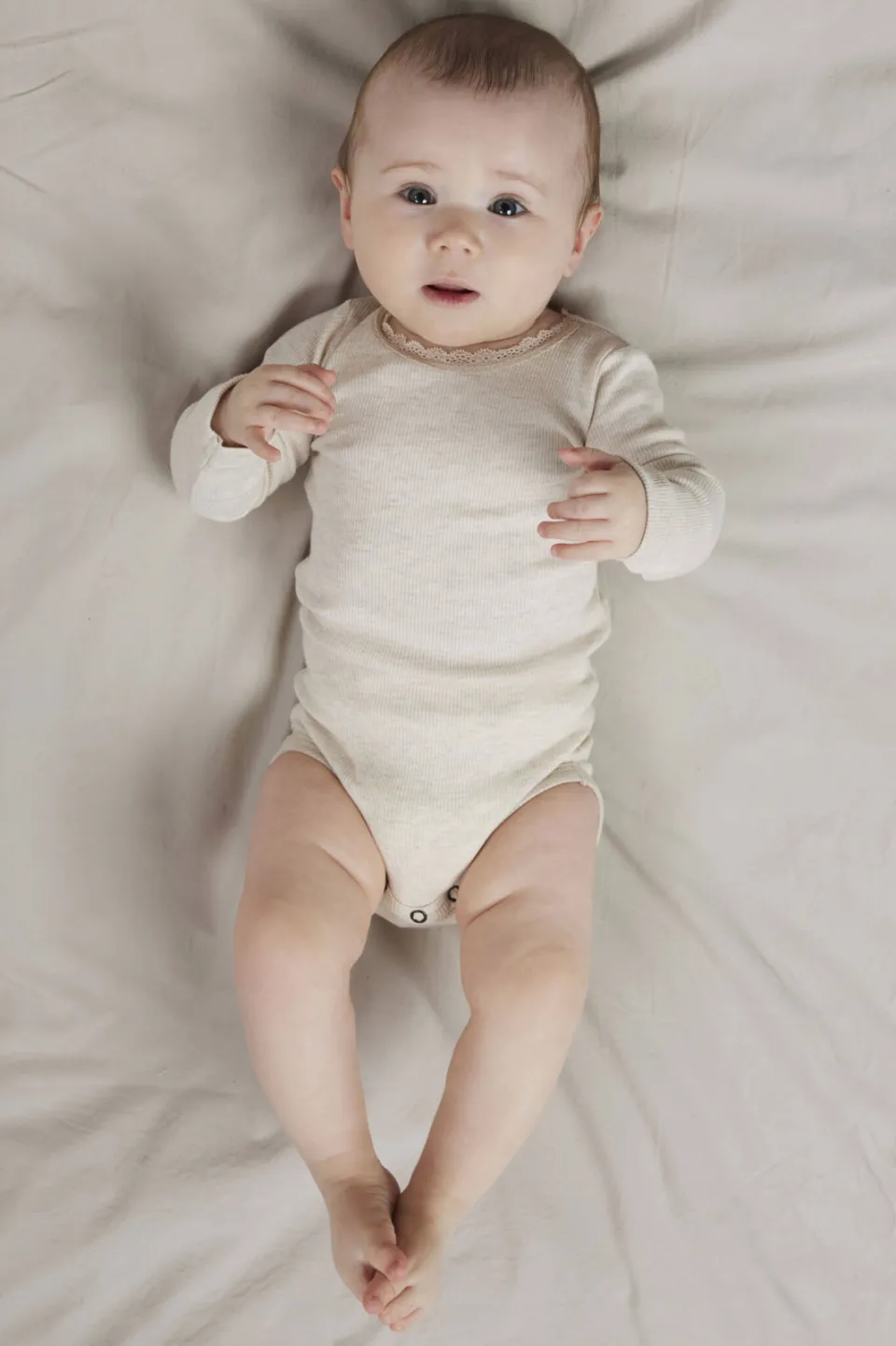 NAME IT BABY romper - lichtroze/ecru (set van 2)